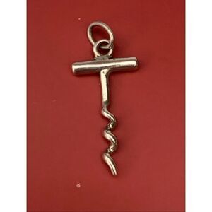 .925 Corkscrew Sterling Silver Jewelry Charm #bottle opener